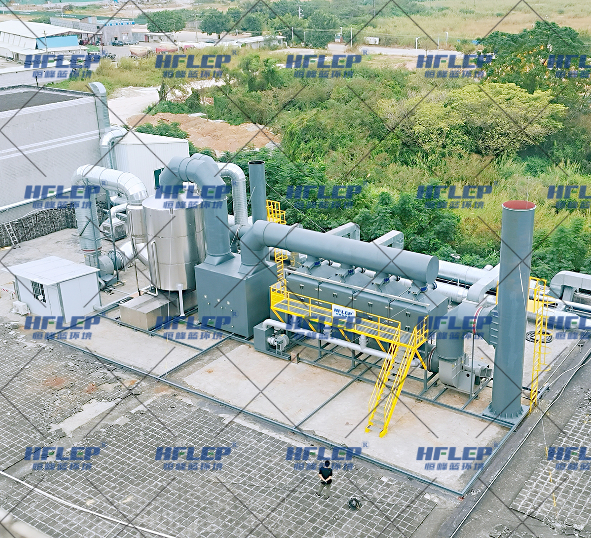惠州某上市新材料公司-活性炭吸附脫附催化燃燒設備案列